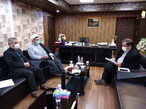 جلسه مدیر حوزه علمیه خواهران خوزستان با رئیس سازمان تأمین اجتماعی