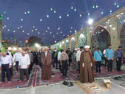 تصاویر/ بازدید خادمان مسجد جمکران از آستان مقدس امام زاده حسین (ع) قزوین