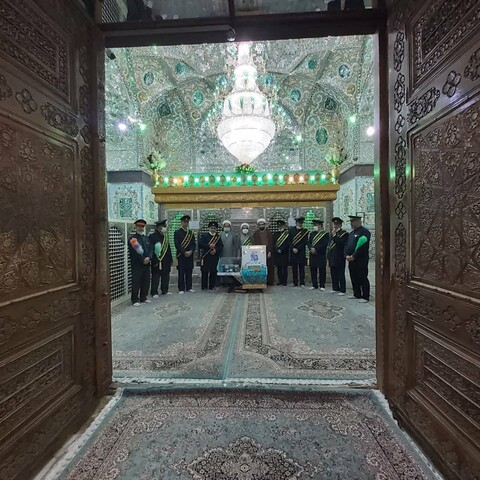 تصاویر/ بازدید خادمان مسجد جمکران از آستان مقدس امام زاده حسین (ع) قزوین
