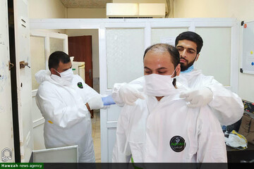 مدافعان دین در کنار مدافعان سلامت شهرستان شوش+عکس