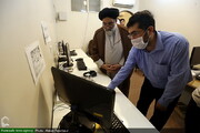 بالصور/ رئيس المجلس التنسيقي للتبليغ الديني في طهران يتفقد وكالة أنباء الحوزة بقم المقدسة