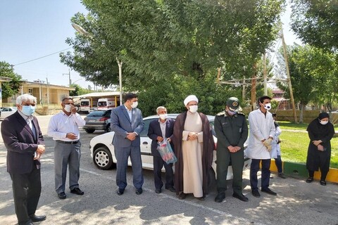 تصاویر/ قدردانی امام جمعه تکاب از زحمات کادر درمانی بیمارستان شهدا
