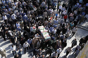 تصاویر/ مراسم تشییع  "شهید امیرحسین علیخانی" در قزوین