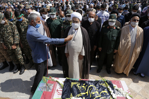 تصاویر/ مراسم تشیع و تدفین "شهید امیرحسین علیخانی" در قزوین