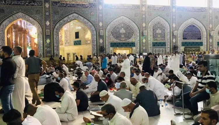 برگزاری مراسم دعای عرفه در کربلای حسینی + تصاویر