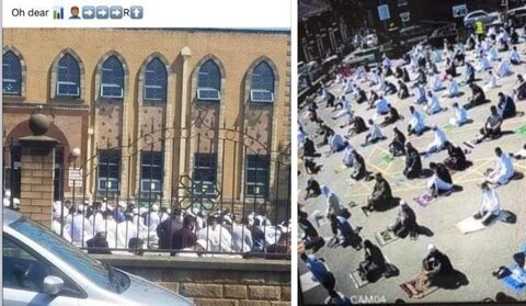 تصویری از مسجد بلکبرن در عید قربان که واقعیت را وارونه نشان می‌داد