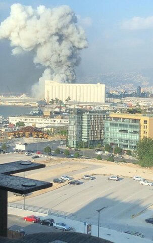 تصاویری از انفجار در بندر بیروت