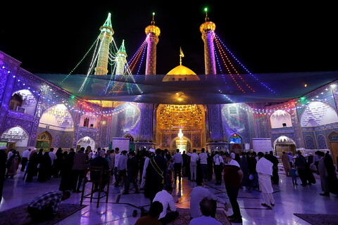 تصاویر/ حال و هوای حرم حضرت معصومه(س) در شب عید غدیر