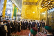 حضرت عباس (ع) کے روضہ مبارک کے ایوان طلائی کی نقاب کشائی تقریب