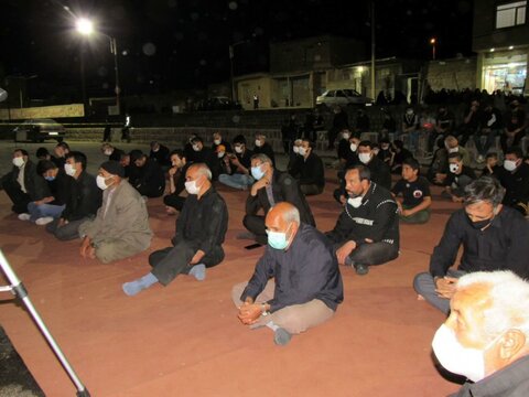 تصاویر/ مراسم شب دوم محرم در شهر «توپ آغاج» شهرستان بیجار