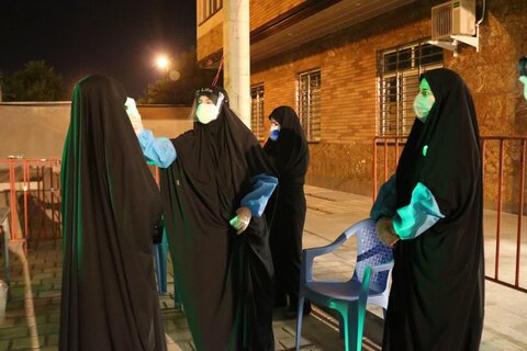مراسم عزاداری شب دوم محرم در محوطه حسینیه ثارالله همدان