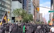 فیلم |  اهتزاز پرچم امام حسین (ع) در نیویورک