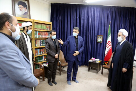 دیدار قاضی‌زاده هاشمی نائب رئیس اول مجلس شورای اسلامی با آیت الله اعرافی