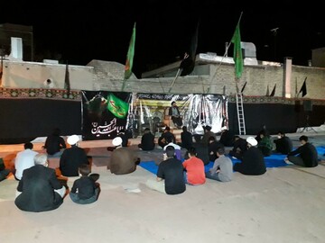 تصاویر/ مراسم عزاداری امام حسین در مدرسه علمیه امام باقر(ع) کامیاران