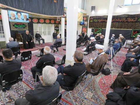 تصاویر/ مراسم عزاداری حسینی در دفتر آیت الله فاضل لنکرانی