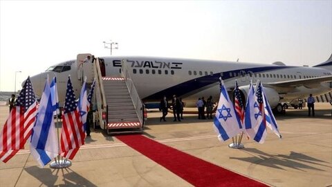 فرود هواپیمای رژیم اسرائیل در امارات