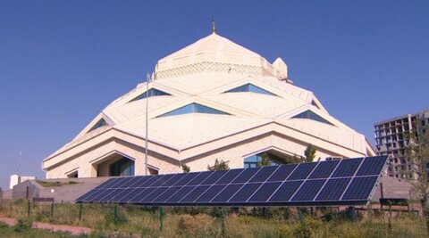 نخستین مسجد خورشیدی در قزاقستان به زودی افتتاح می‌شود.