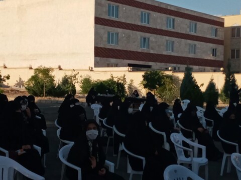 تصاویر/ آیین عزاداری هفتمین روز شهادت سیدالشهدا(ع) توسط طلاب خواهران سمنان