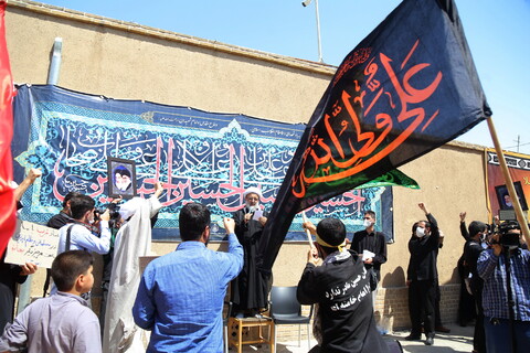 تصاویر / تجمع اعتراضی‌ طلاب‌ قم در محکومیت‌ توهین به پیامبر اکرم (ص)