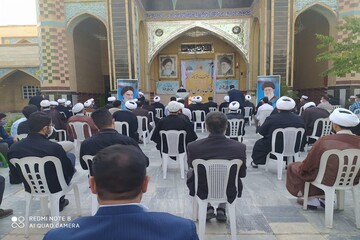 تصاویر/ تجمع اعتراض آمیز حوزویان کرمانشاه در محکومیت اهانت نشریه فرانسوی به پیامبر(ص)