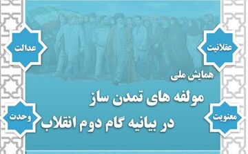 همایش مؤلفه‌های تمدن‌ساز در بیانیه گام دوم انقلاب برگزار می شود