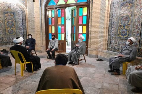 حضور رئیس دفتر مقام معظم رهبری در قم در مدرسه علمیه امام صادق(ع) کرمانشاه