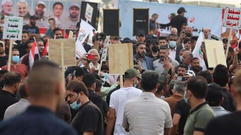 تظاهرات عراقی ها برای خروج آمریکا