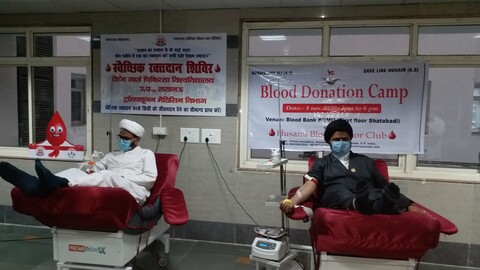 شیعہ علمائے کرام نے خون کا عطیہ دے کر خدمت خلق کی مثال پیش کی