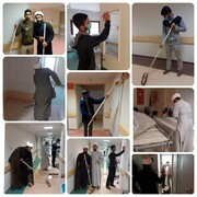 آماده سازی بیمارستان شهید سلیمانی تویسرکان | این بار هم طلاب جهادی وارد میدان شدند
