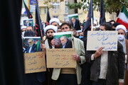 تصاویر/ معروف سائسدان محسن فخری زادہ کی شہادت کے خلاف قم کے طلبہ اور علماء کا احتجاج