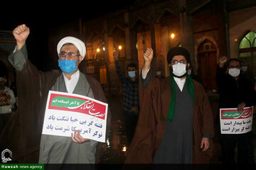 تجمع انقلابیون اهواز در محکومیت عاملان ترور شهید فخری زاده+عکس