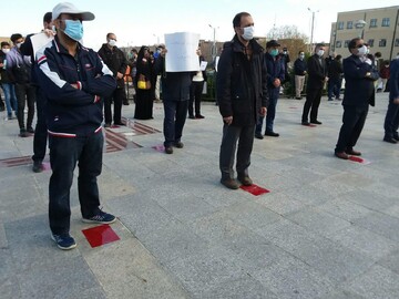 تصاویر/ تجمع اعتراضی دانشجویان همدان در پی ترور دانشمند هسته‌ای