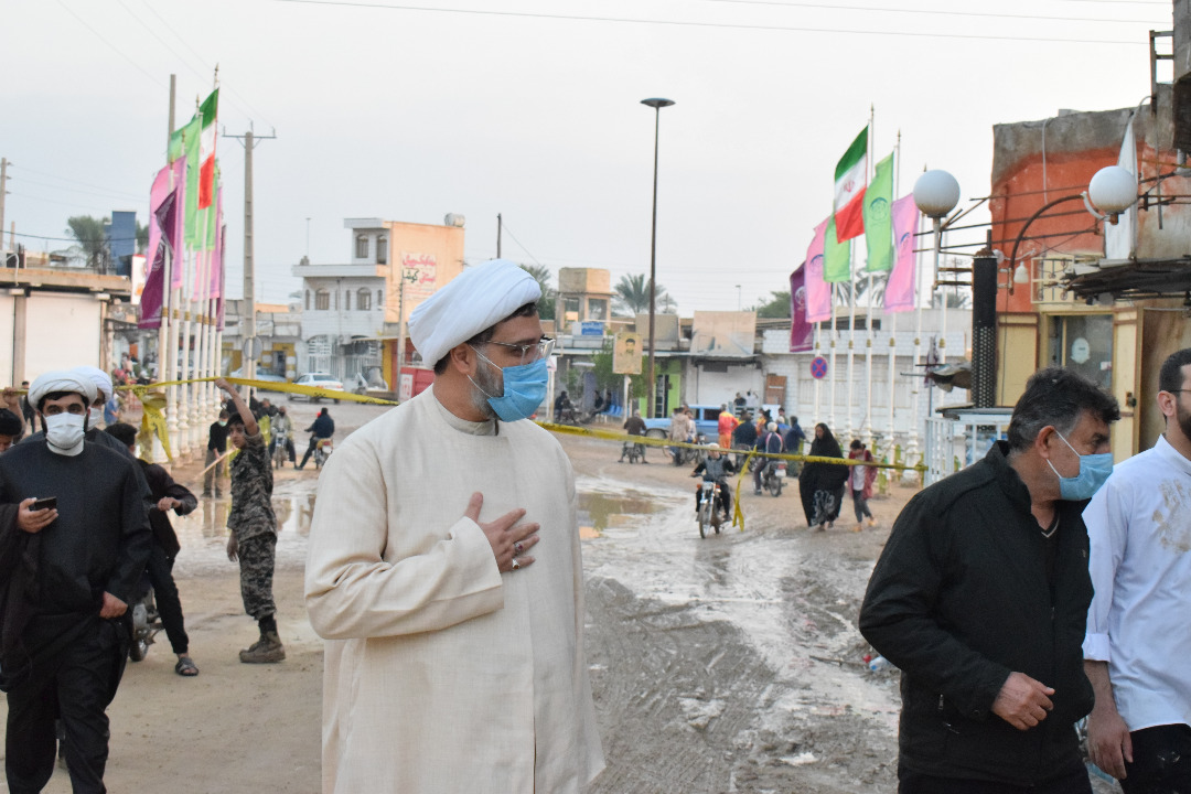 بازدید مدیرکل تبلیغات اسلامی بوشهر از مناطق سیل‌زده دشتستان+ تصاویر