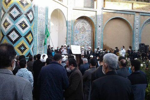 تجمع اعتراض آمیز مردم کرمانشاه در واکنش به حادثه تلخ «تکیه معاون الملک»