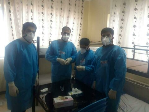 تصاویر/ حضور گروه جهادی «یاوران سلامت» مدرسه علمیه قروه در بیمارستان شهید بهشتی
