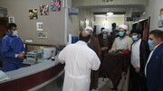 تصاویر/ تقدیر مدیر حوزه علمیه تهران از کادر درمان بیمارستان فجر تهران