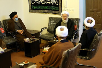تصاویر/ دیدار اعضای ستاد بزرگداشت مرحوم آیت الله العظمی حسینی شاهرودی با آیت الله جناتی