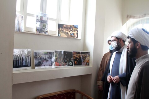 تصاویر/ خداقوت نماینده ولی فقیه در همدان به طلاب جهادی قرارگاه شهید مدنی