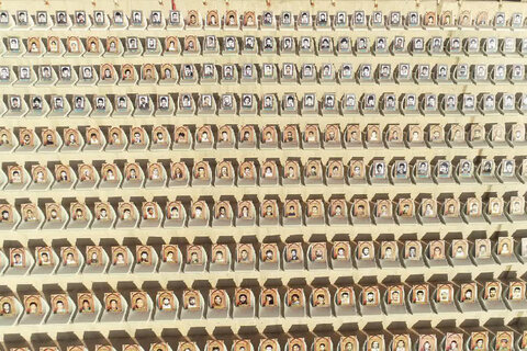 تصاویرهوایی رزمایش احسان یک میلیون بسته ارزاق در 9دی در یزد
