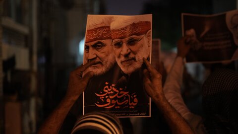برگزاری تظاهرات در بحرین به مناسب سالگرد شهادت سرداران مقاومت ، شهیدان سلیمانی و المهندس