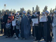 تصاویر/ ایرانی صوبہ سیستان میں سانحہ مچھ کے خلاف احتجاجی مظاہرہ