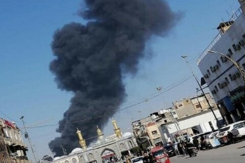 کربلائے معلی میں امام حسین (ع) کے روضہ مبارک کے قریب آتشزدگی