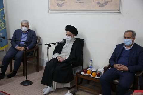 تصاویر/دیدار دکتر ستاری با آیت الله حسینی بوشهری