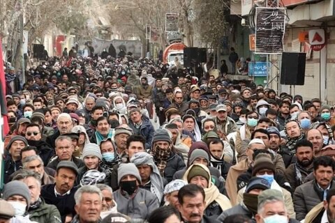 کوئٹہ میں حضرت امام مہدی (عج) کی شان میں ہونے والی گستاخی کے خلاف احتجاجی جلسہ