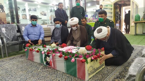 تشییع پیکر مطهر طلبه شهید محمدرضا اکبری پس از ۳۸ سال در شهرستان گتوند به روایت تصویر