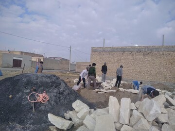 حضور جدی طلاب جهادی مدرسه زنگنه همدان در عرصه خدمت رسانی