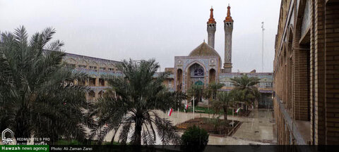 بارش باران زمستانی در حوزه علمیه اهواز