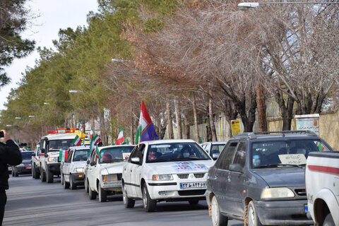 راهپیمایی خودرویی ۲۲ بهمن در شهرستان ابرکوه