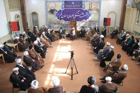 حجت الاسلام والمسلمین محمد حسن صافی گلپایگانی در نشستی با وعّاظ و خطبای قم