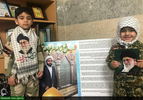 تبریک متفاوت فرزند شهید روحانی مدافع حرم به رهبر انقلاب